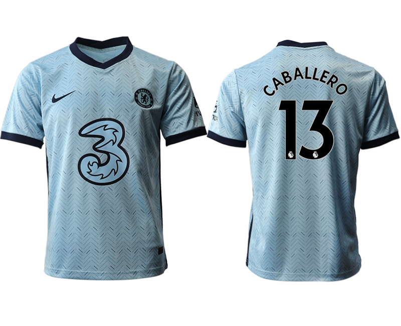 Men 2020-2021 club Chelsea away aaa version #13 Light blue Soccer Jerseys->->Soccer Club Jersey